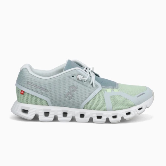 On Running Shoes - On Cloud 5 Combo Glacier Meadow Mesh